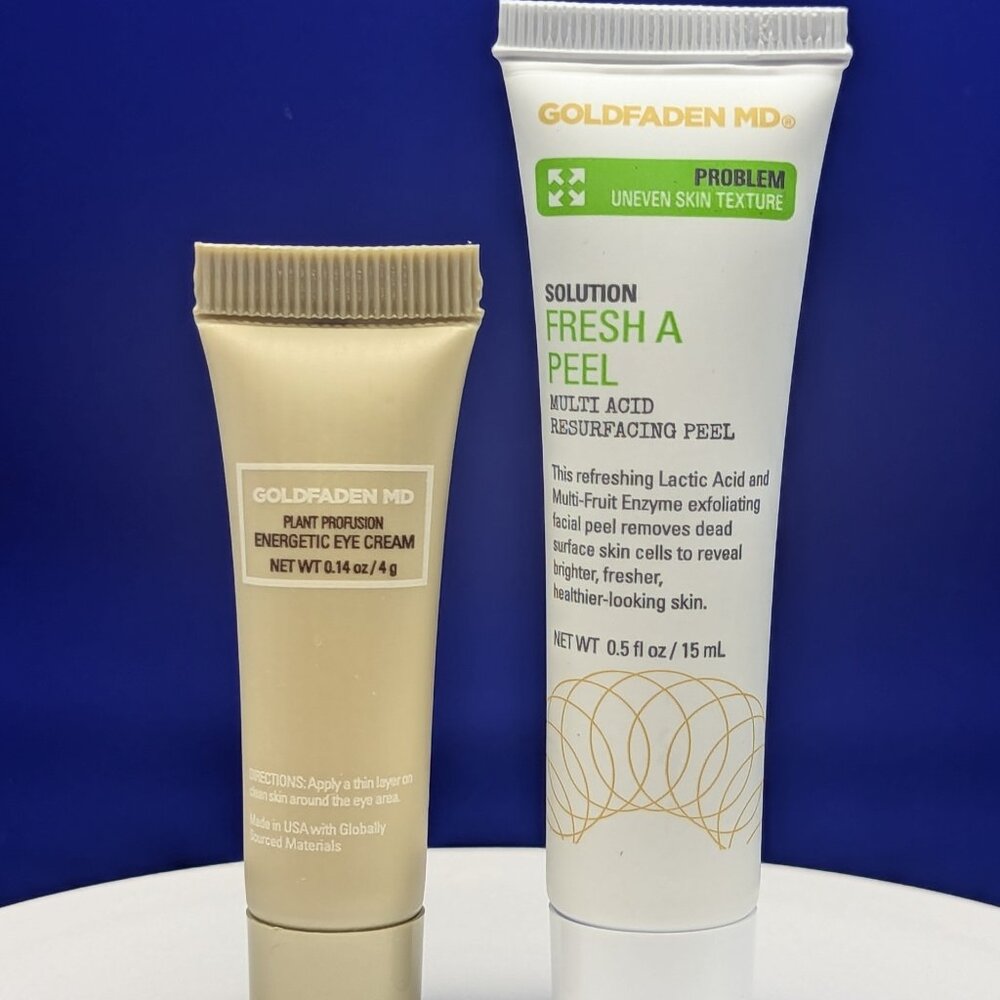 New Goldfaden MD Skincare Mini Duo Energetic Eye Cream & Fresh A Peel Face Peel